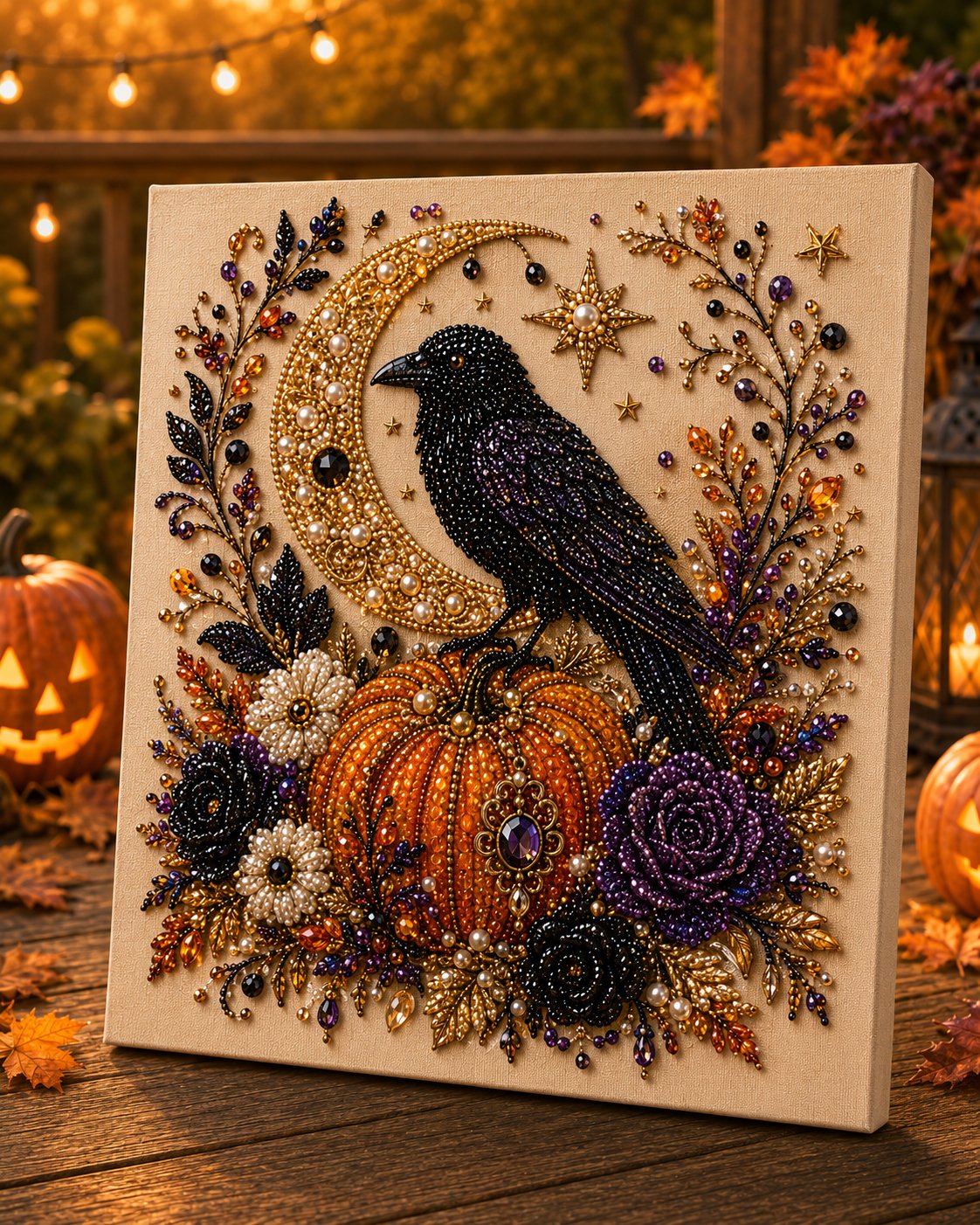 Halloween Pumpkin & Ghost Pearl Art DIY Kit