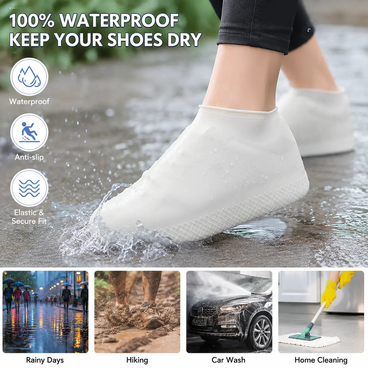 Silicone Waterproof Rain Shoe Covers