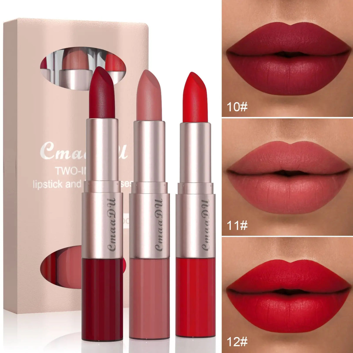 Dual-Ended Matte Lipstick and Lip Gloss