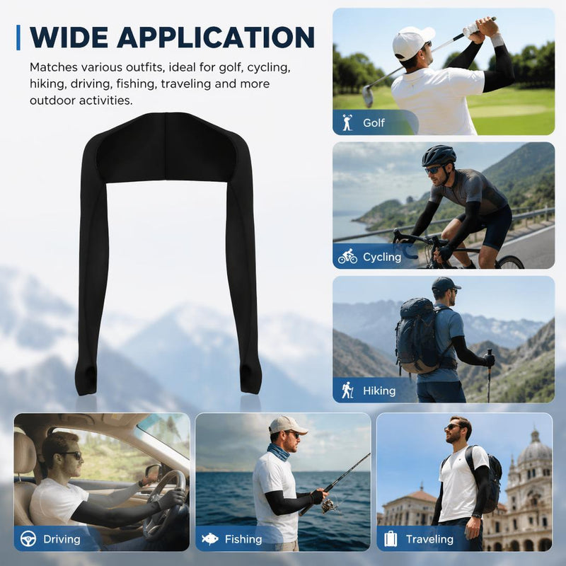 UV-Block One-Piece Cooling Arm Sleeves & Shoulder Wrap