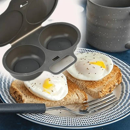 Microwave Egg Poacher Cup with Lid & Handle – Quick, Mess-Free Eggs