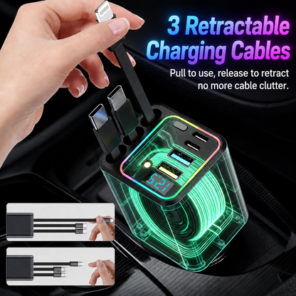 ✨Starry Ambient Light 7-in-1 Fast Car Charger