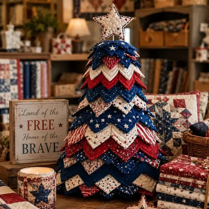 🎄 Cozy Weekend Americana Christmas Tree Quilt Kit | Easy Layered Holiday DIY Décor ✨