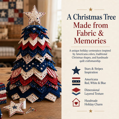 🎄 Cozy Weekend Americana Christmas Tree Quilt Kit | Easy Layered Holiday DIY Décor ✨