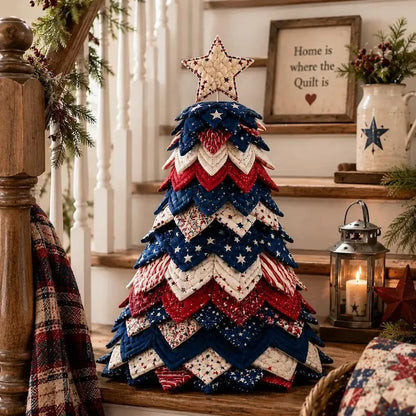🎄 Cozy Weekend Americana Christmas Tree Quilt Kit | Easy Layered Holiday DIY Décor ✨