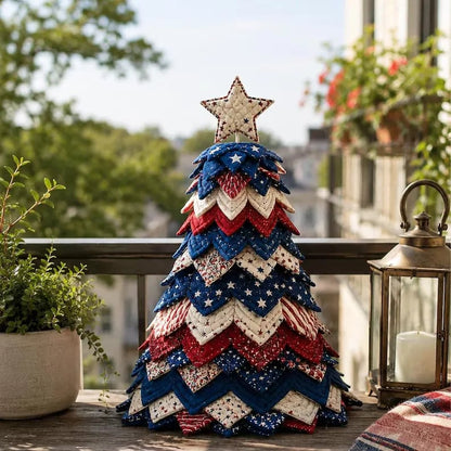 🎄 Cozy Weekend Americana Christmas Tree Quilt Kit | Easy Layered Holiday DIY Décor ✨