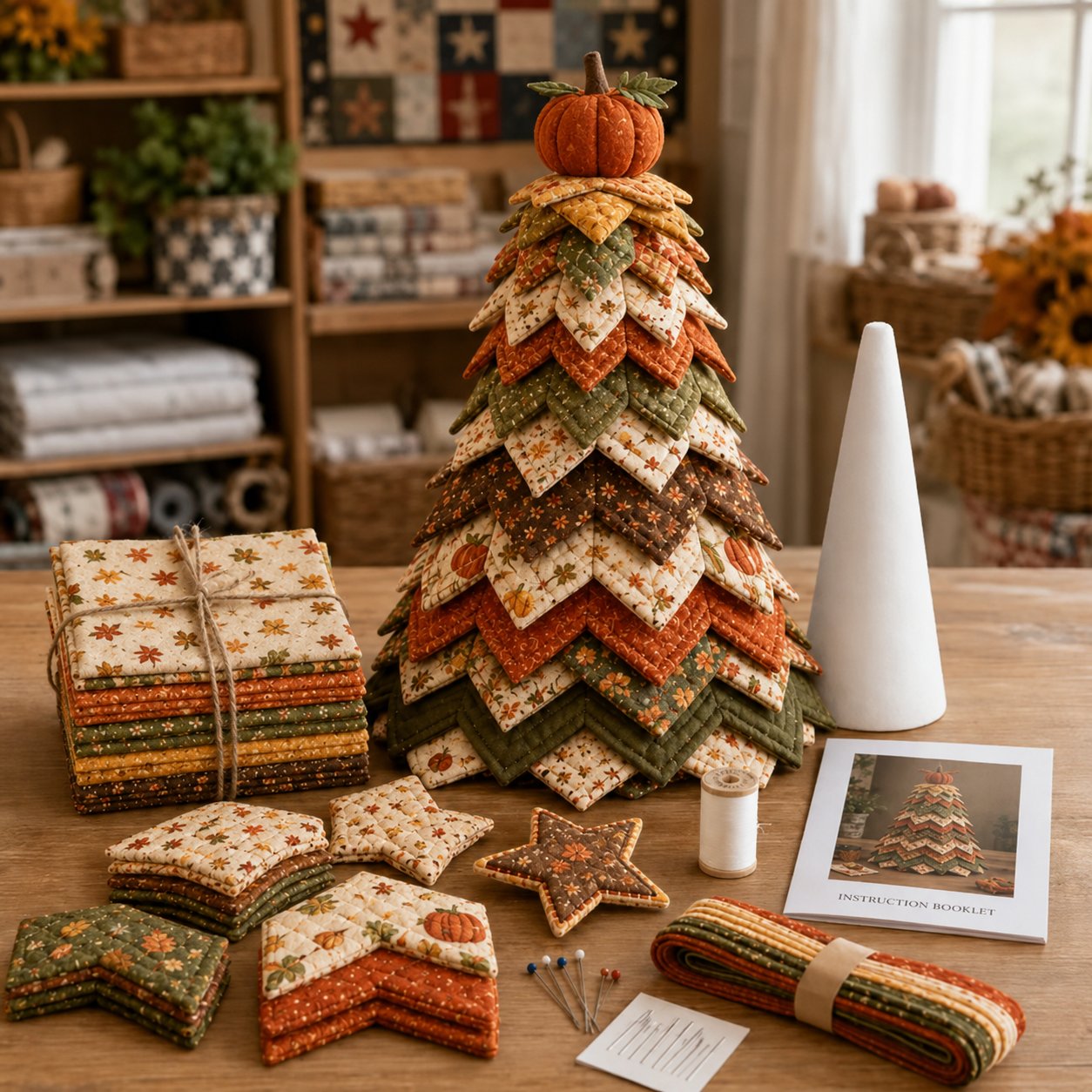 🎄 Cozy Weekend Americana Christmas Tree Quilt Kit | Easy Layered Holiday DIY Décor ✨