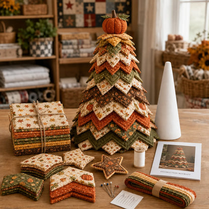 🎄 Cozy Weekend Americana Christmas Tree Quilt Kit | Easy Layered Holiday DIY Décor ✨