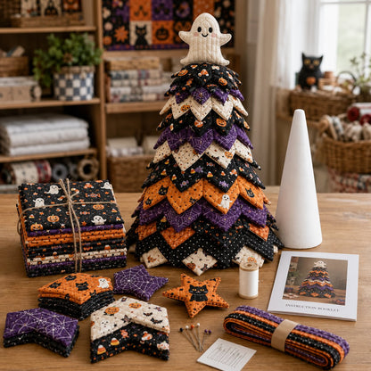 🎄 Cozy Weekend Americana Christmas Tree Quilt Kit | Easy Layered Holiday DIY Décor ✨