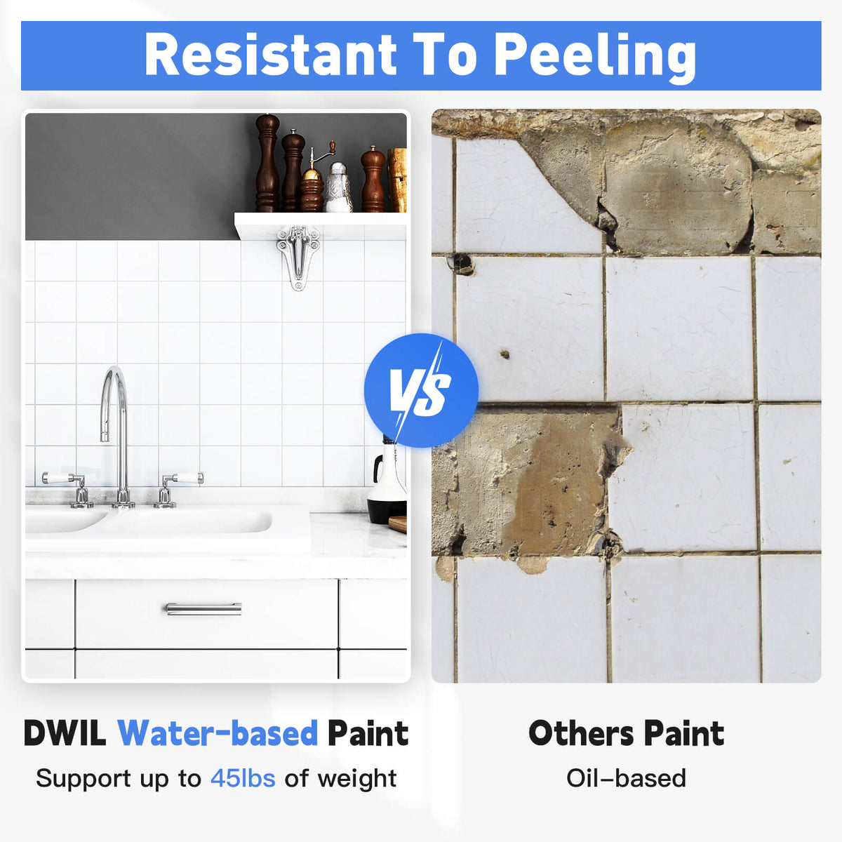 🎨 Water-Based Tile Recoloring Paint – Bathroom Ceramic & Glass Refresh