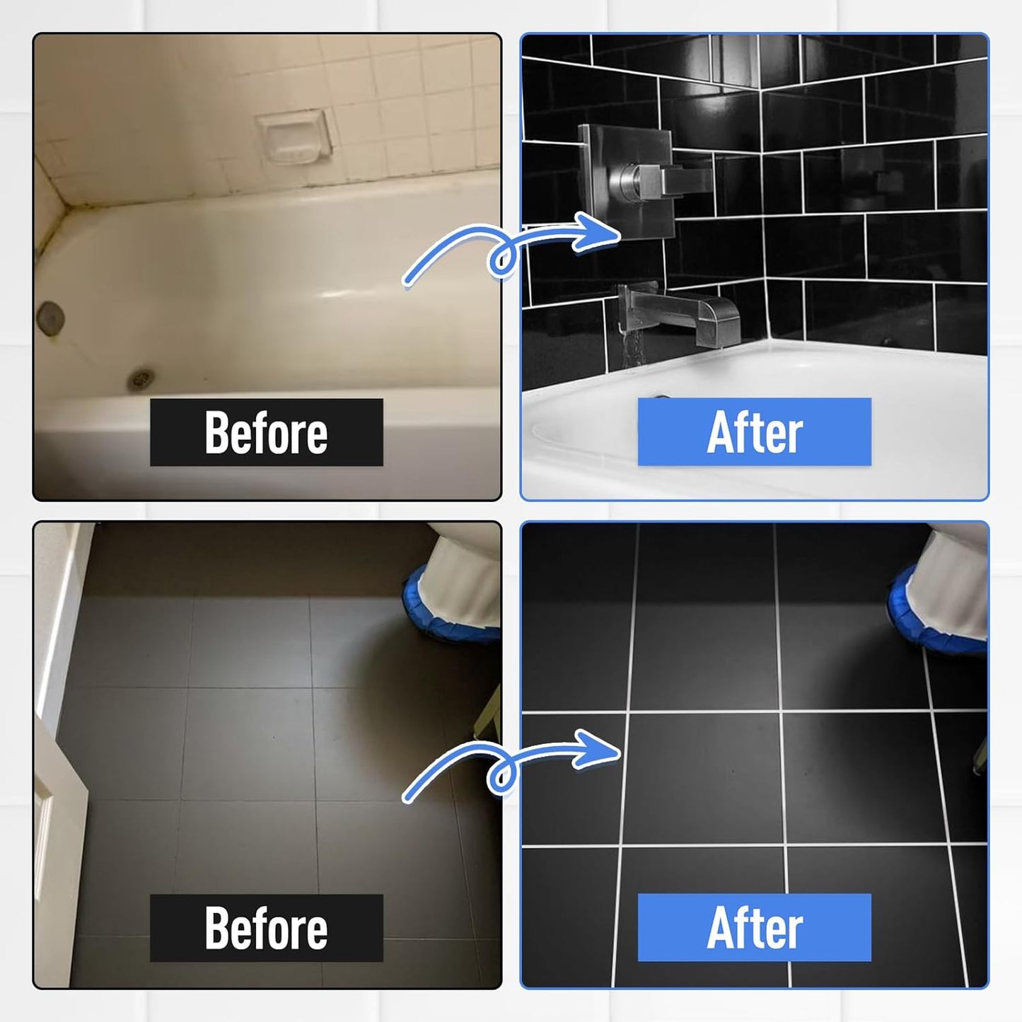 🎨 Water-Based Tile Recoloring Paint – Bathroom Ceramic & Glass Refresh