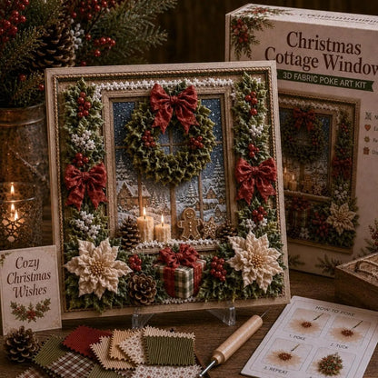 🎄 3D Christmas Fabric Poke Art DIY Craft Kit