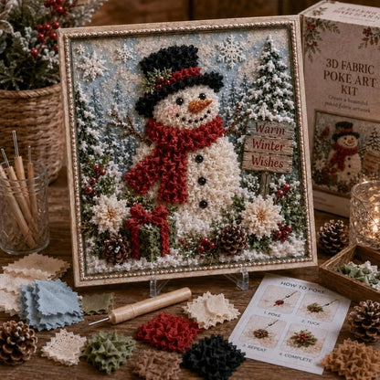 🎄 3D Christmas Fabric Poke Art DIY Craft Kit