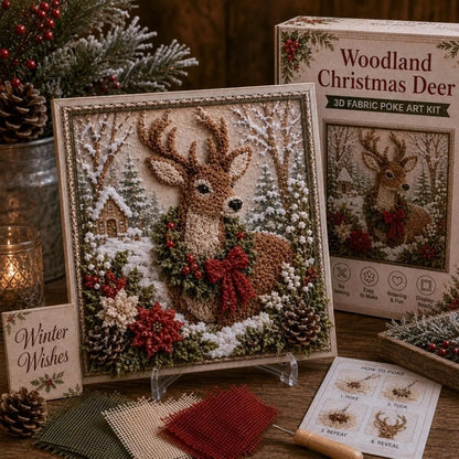🎄 3D Christmas Fabric Poke Art DIY Craft Kit