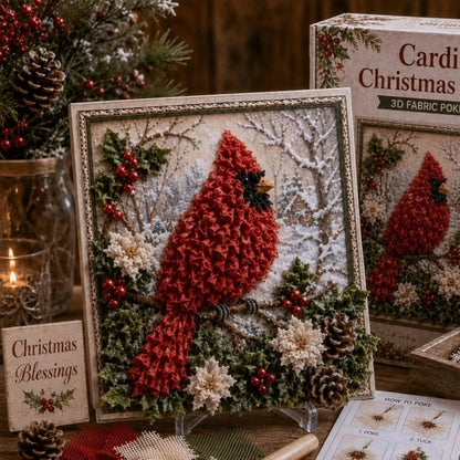 🎄 3D Christmas Fabric Poke Art DIY Craft Kit