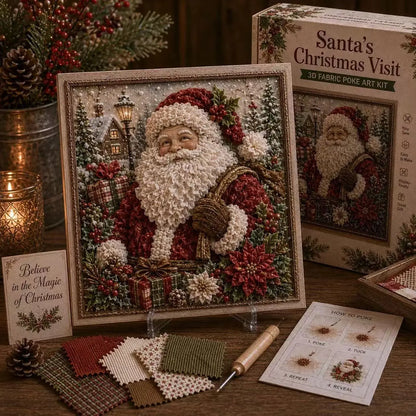 🎄 3D Christmas Fabric Poke Art DIY Craft Kit