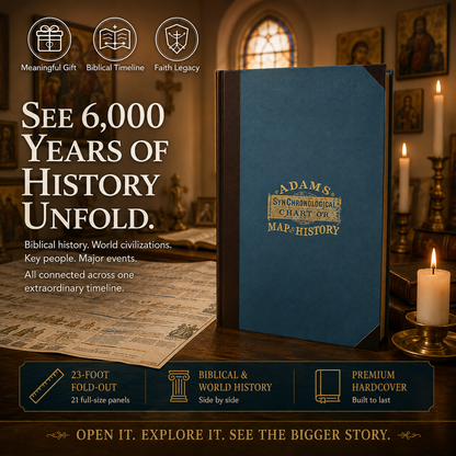 📜 6,000-Year Biblical & World History Timeline Chart | Giant Fold-Out Wall Map ✨