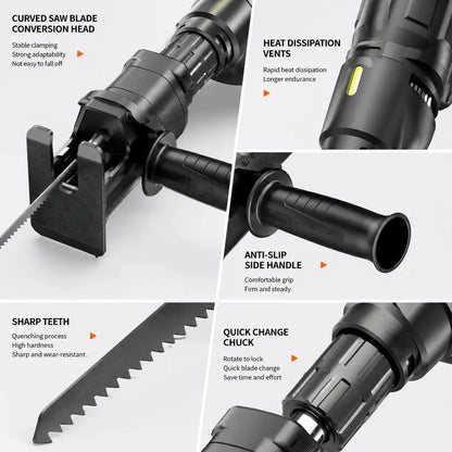 🪚 Electric Drill to Reciprocating Saw Conversion Attachment
