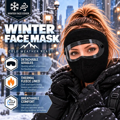 Windproof Fleece Full Face Shield & Anti-Fog Riding Mask