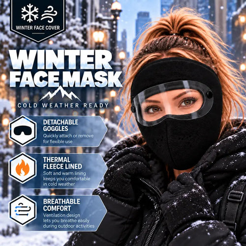 Windproof Fleece Full Face Shield & Anti-Fog Riding Mask