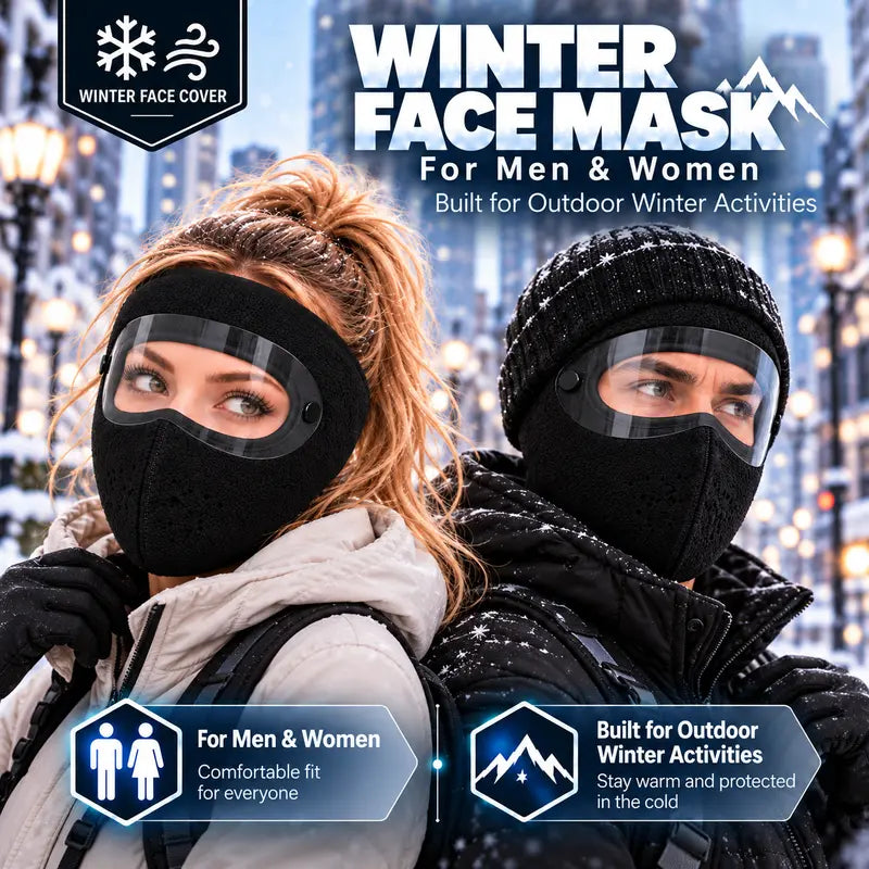 Windproof Fleece Full Face Shield & Anti-Fog Riding Mask