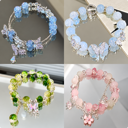 🦋 Sweet Forest Fairy Butterfly Stackable Bracelet Set (9 Pcs)