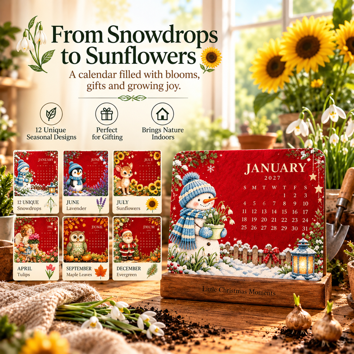 💯🎄🗓️ Christmas Limited-Edition — 🪴✨ Eco-Friendly Plantable “Timeless” Seed Calendar 2027