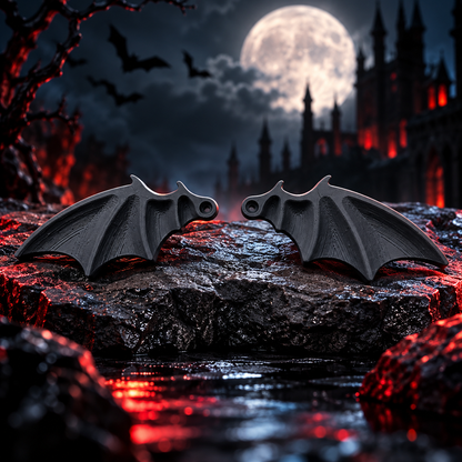 🦇 3D Bat Wing License Plate Decorations – Gothic Car Accessories