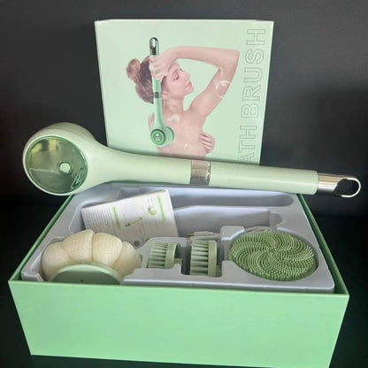 5-in-1 Electric Body Scrubber with Long Handle for Shower