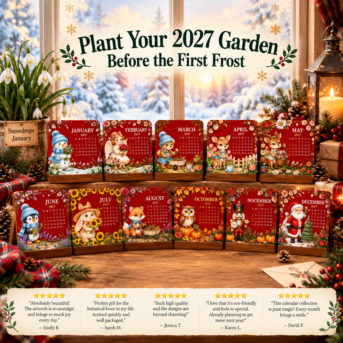 💯🎄🗓️ Christmas Limited-Edition — 🪴✨ Eco-Friendly Plantable “Timeless” Seed Calendar 2027
