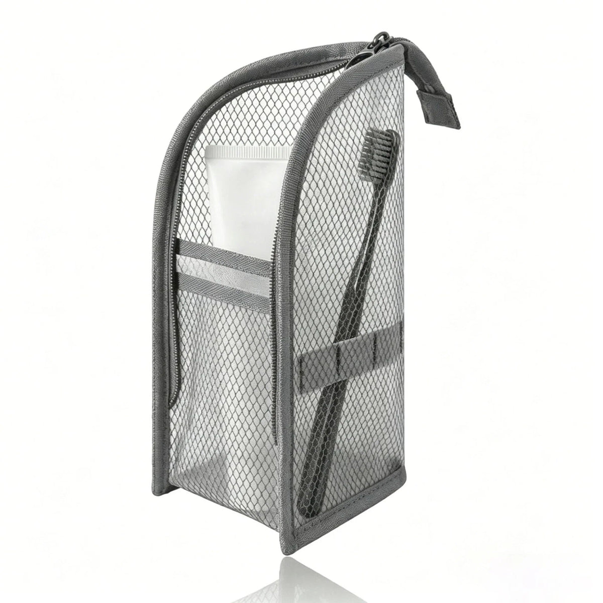 Standing Mesh Toiletry Bag | Quick-Dry Travel Pouch