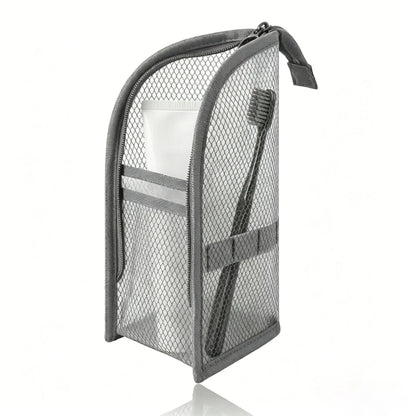Standing Mesh Toiletry Bag | Quick-Dry Travel Pouch