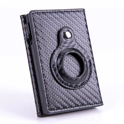 One-Push Card Access Wallet with RFID & AirTag Holder