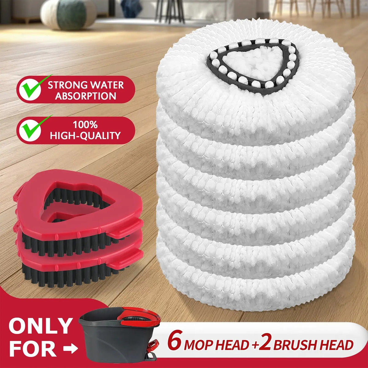 🧼 Mop Head Refills Compatible with O-Cedar