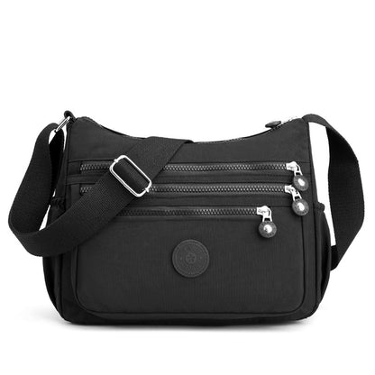 🎒 Multi-Pocket Campus Nylon Crossbody Bag