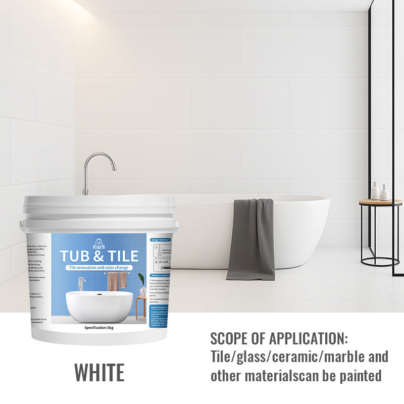 🎨 Water-Based Tile Recoloring Paint – Bathroom Ceramic & Glass Refresh