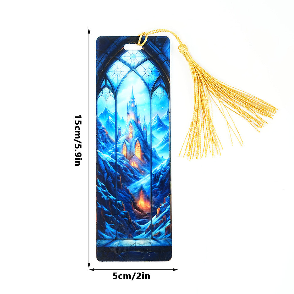 2-PACK-Handcrafted Stained-Glass Acrylic Bookmarks 🔖✨