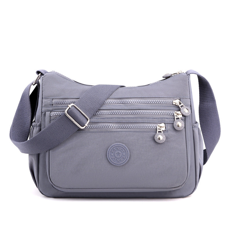 🎒 Multi-Pocket Campus Nylon Crossbody Bag