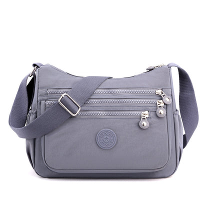 🎒 Multi-Pocket Campus Nylon Crossbody Bag