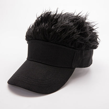 Novelty Spiked Hair Visor Cap