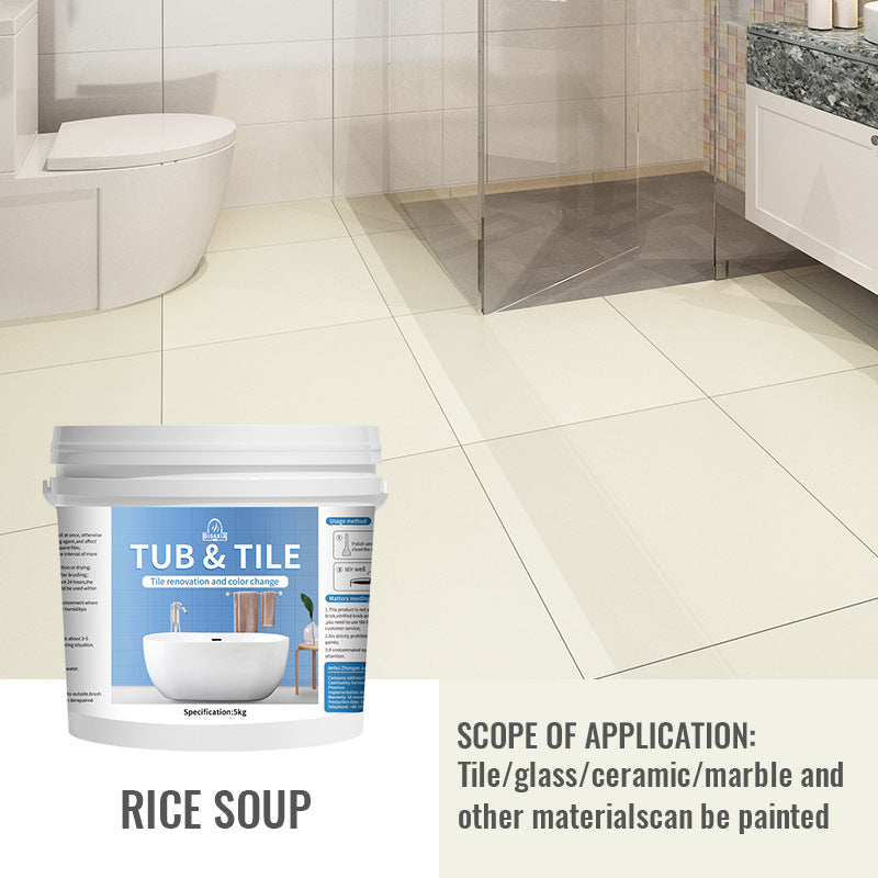 🎨 Water-Based Tile Recoloring Paint – Bathroom Ceramic & Glass Refresh