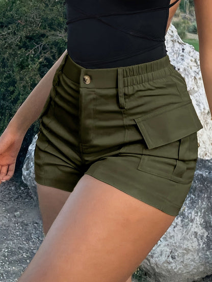 Women's High-Waisted Mini Cargo Shorts (3-Pack)