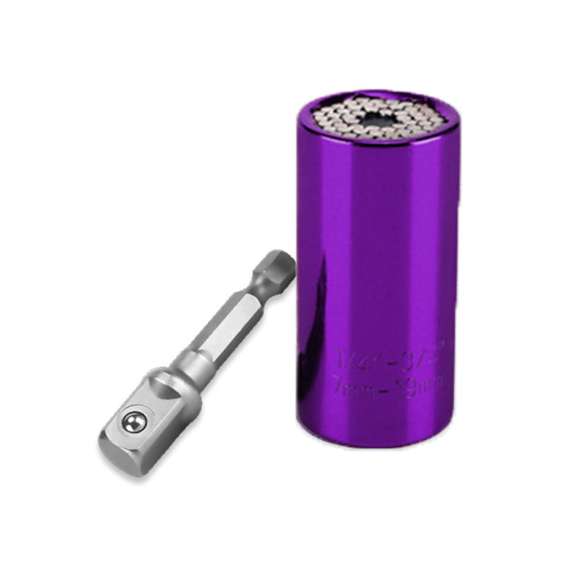 The Ultimate Universal Socket Tool – Instantly Grips Any Shape (7-19mm) with Power Drill Adapter