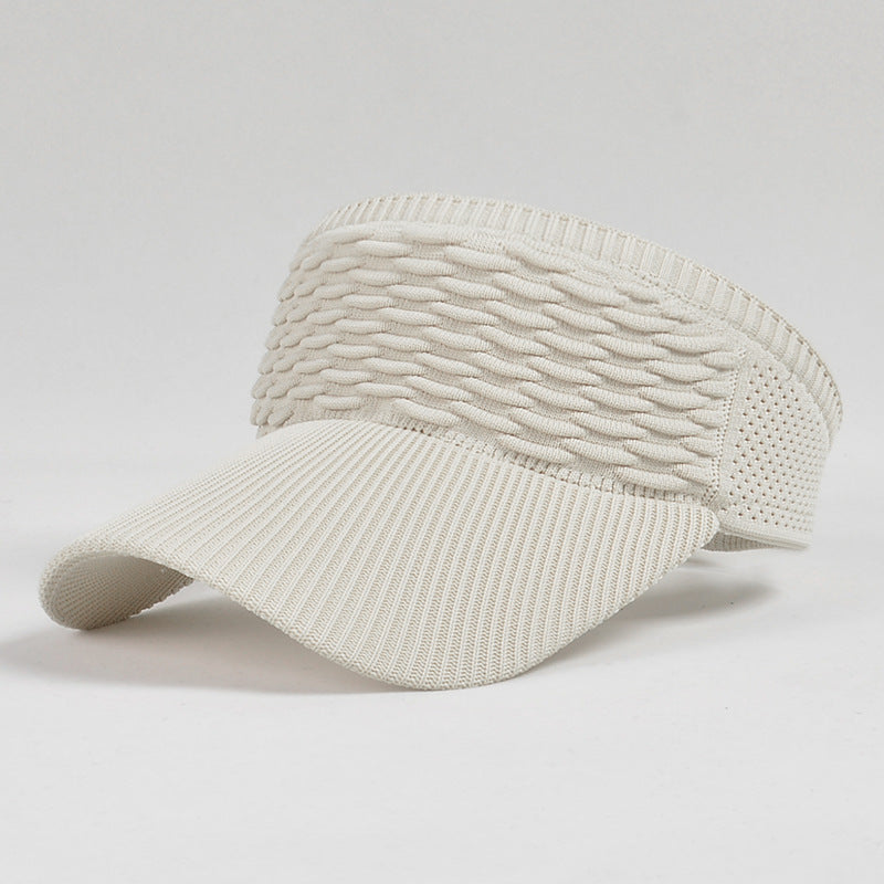 Women's Open-Top Knit Sun Visor Hat