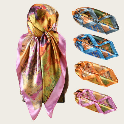 ✨ 4-Piece Premium Satin Square Head Scarf Set (35" x 35") 🧣