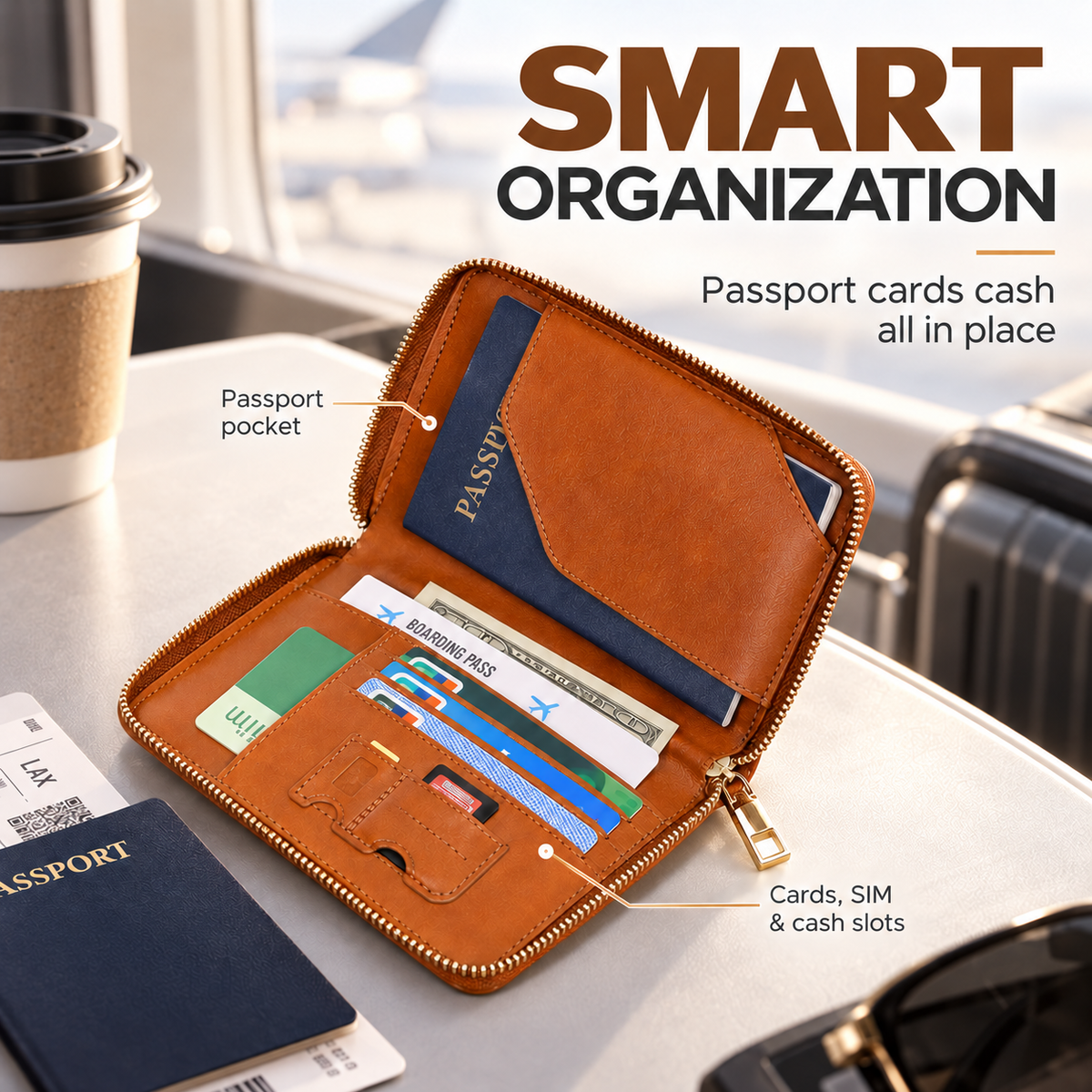 🛡️ Ultimate RFID Anti-Theft Passport & Card Organizer