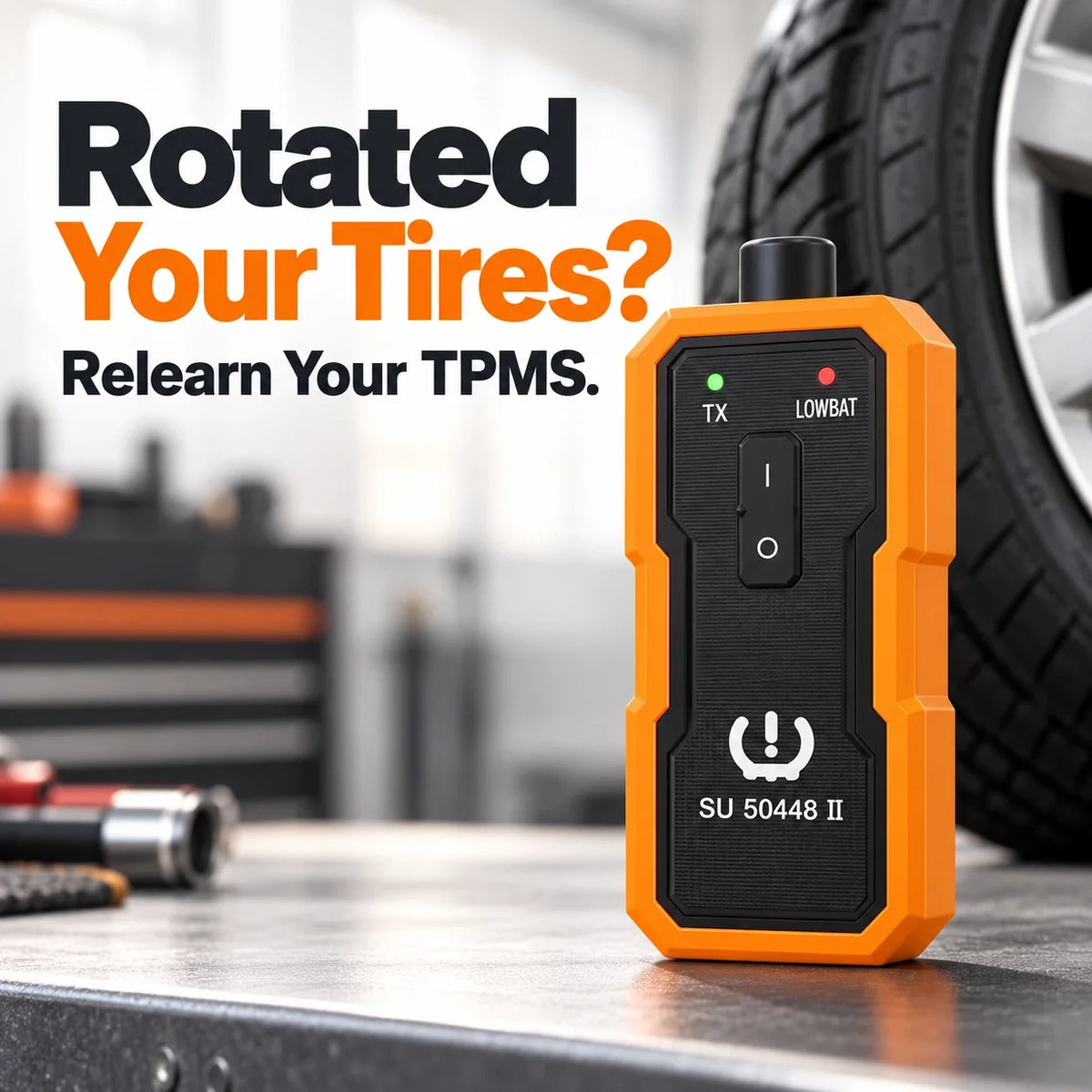 SU-50448 II TPMS Relearn Tool – Ready for Tire Rotation 🛞