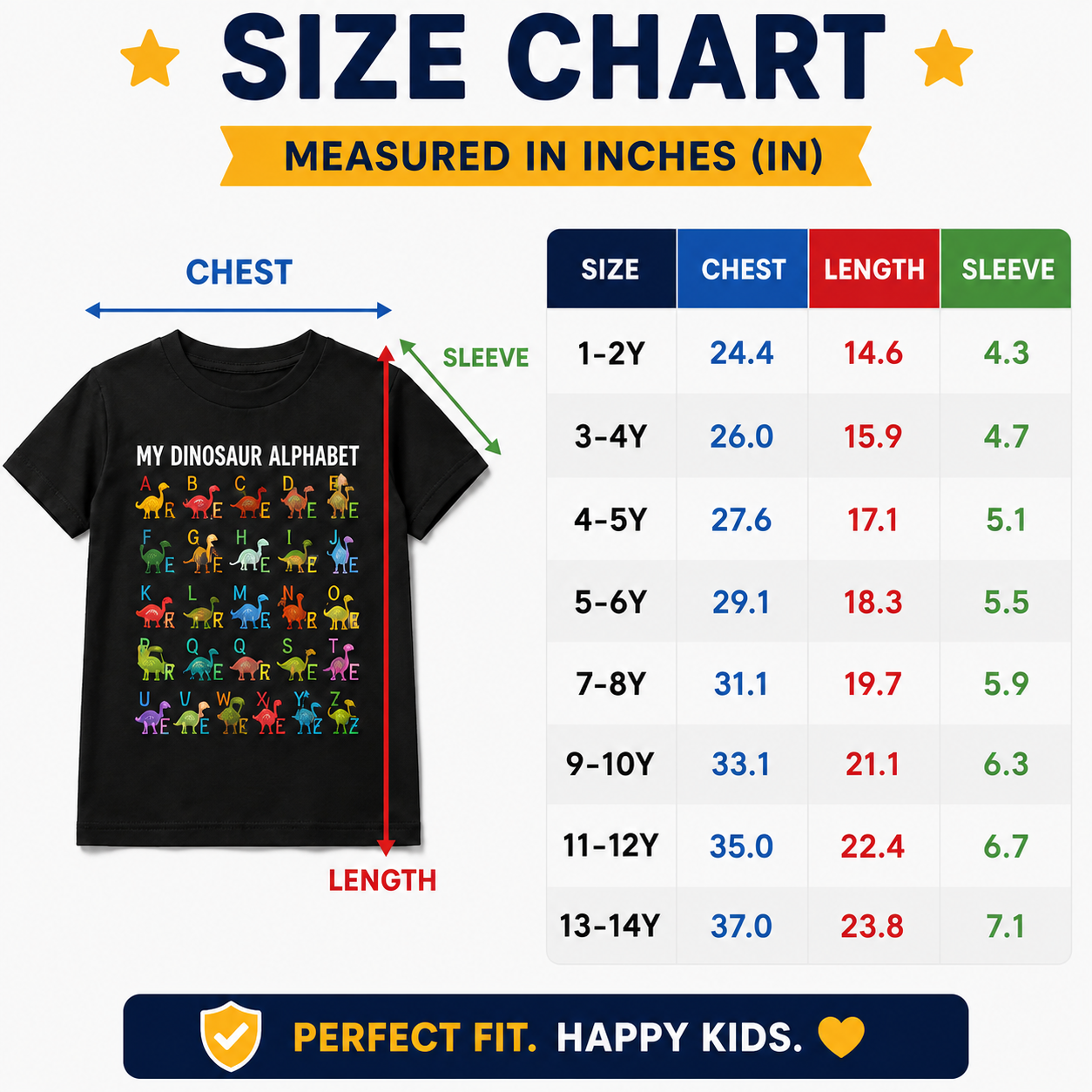 Kids Dinosaur Alphabet T-Shirt 🦖