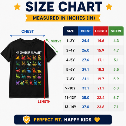 Kids Dinosaur Alphabet T-Shirt 🦖