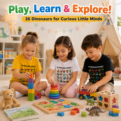 🦖The ABC Dino Tee: Spark Your Little Explorer’s Curiosity & Early Learning!